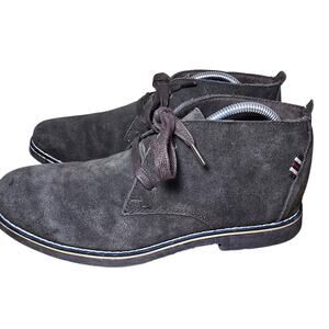 Alpine Swiss Mens 9 Brown Suede Chukka Boots Lace Up Shoes Crepe Sole EUC